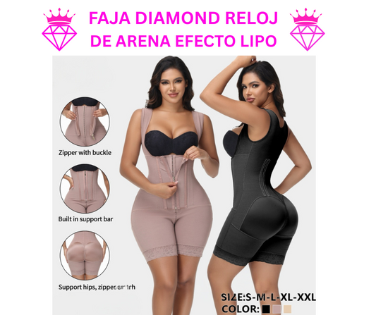 Faja Diamond Reloj De Arena Efecto Lipo
